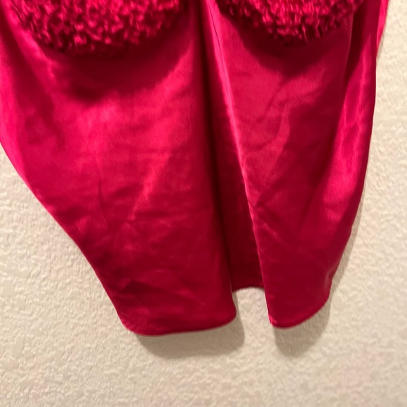 Cinema & Etoile Pink Strappy Sleep Shirt Satin Top Lingerie Vintage Women Size L - Picture 4 of 10